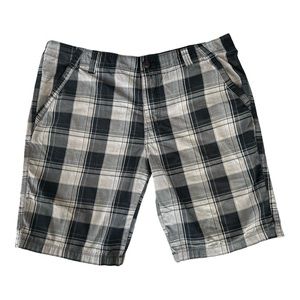 DISTILLERY APPAREL Men’s Plaid Flat Front Shorts Size 38